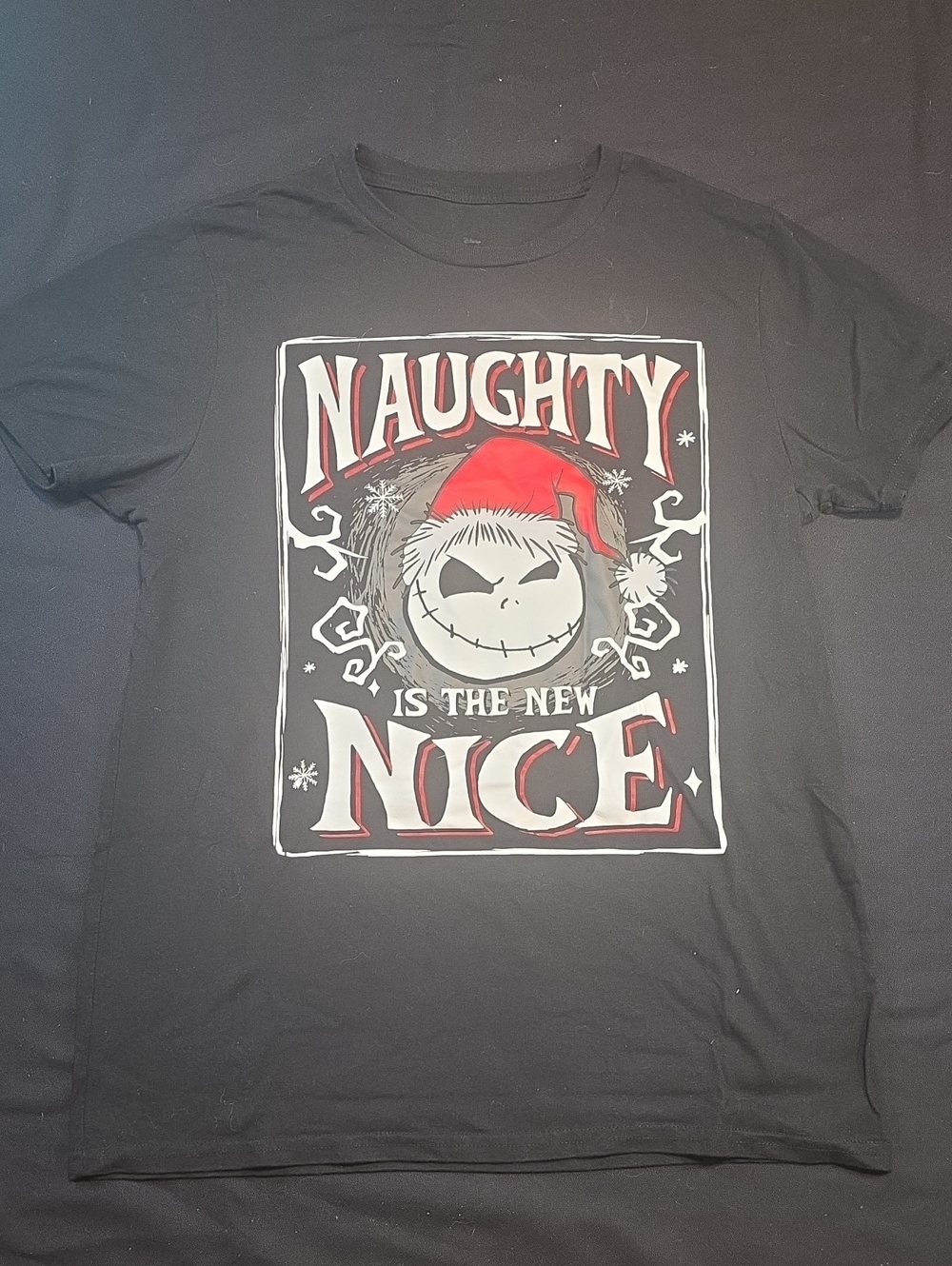 Naughty Is The New Nice Black Graphic Tee AL 004